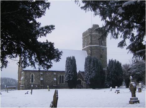 St Mildreds in the snow